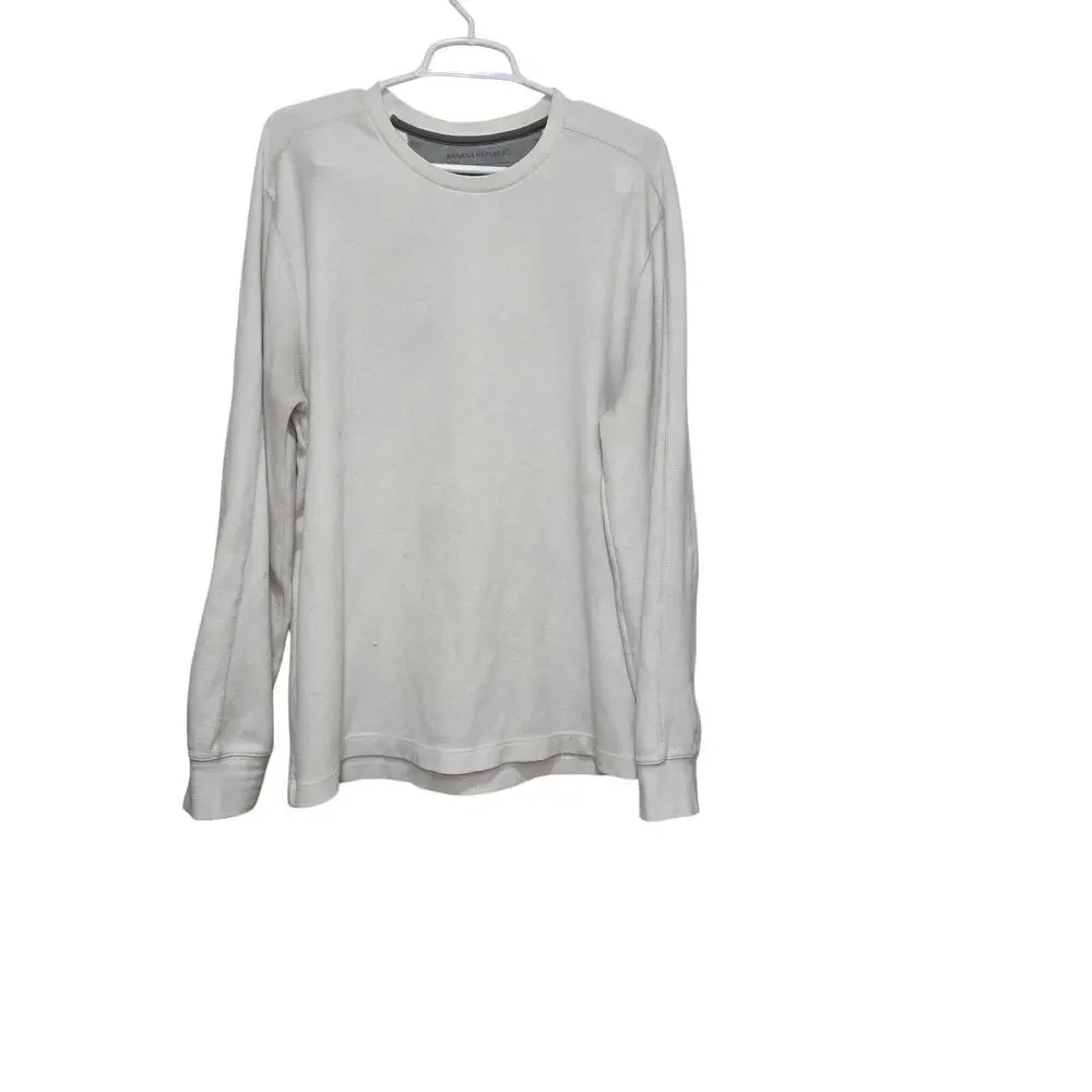 Banana Republic Waffle Knit Thermal Crewneck XL